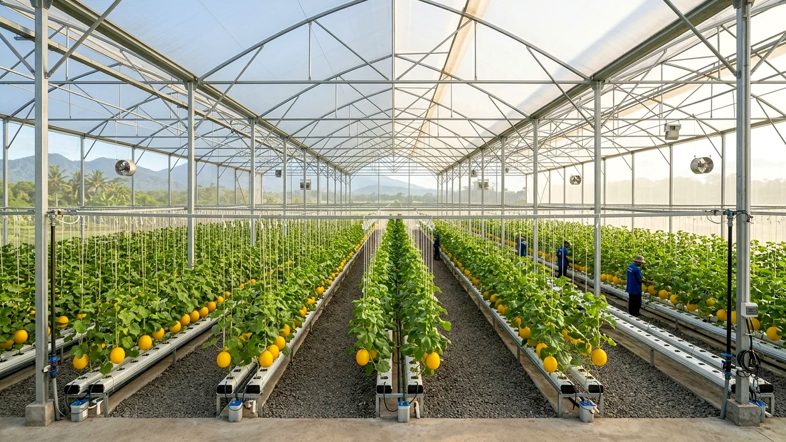 Konstruksi Greenhouse Galvanis Modern Agro Prima Greenhouse